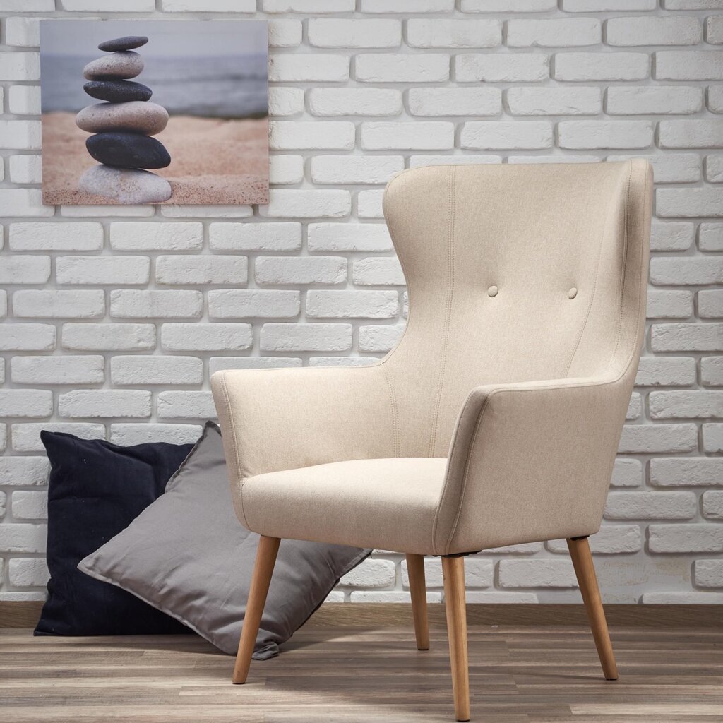 Krēsls Halmar Cotto, krēmkrāsas cena un informācija | Atpūtas krēsli | 220.lv