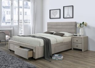 Кровать Halmar Kayleon 160x200 cм, песочный цвет цена и информация | Кровати | 220.lv