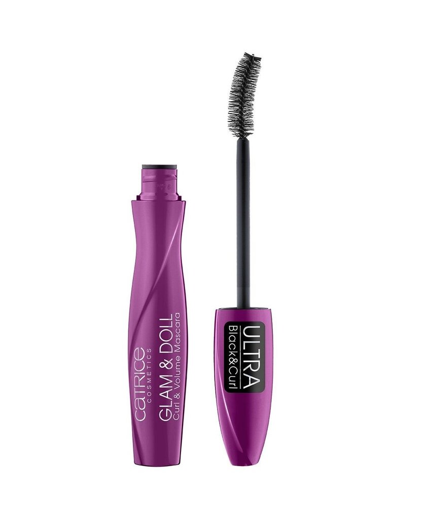 Skropstu tuša Catrice Glamour Doll Curl & Volume 10 ml, 010 Black cena un informācija | Acu ēnas, skropstu tušas, zīmuļi, serumi | 220.lv