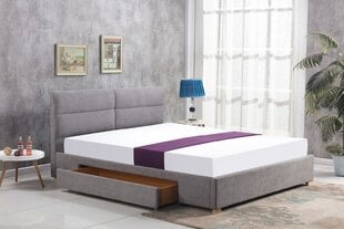 Кровать Halmar Merida, 160x200 cм, светло серый цена и информация | Кровати | 220.lv