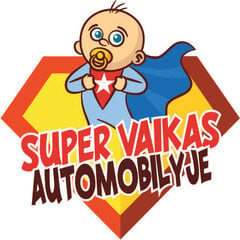 Наклейка «Super Vaikas automobilyje» цена и информация | Декоративные наклейки | 220.lv