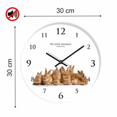 Настенные часы с печатью Кролики цена и информация | Часы | 220.lv