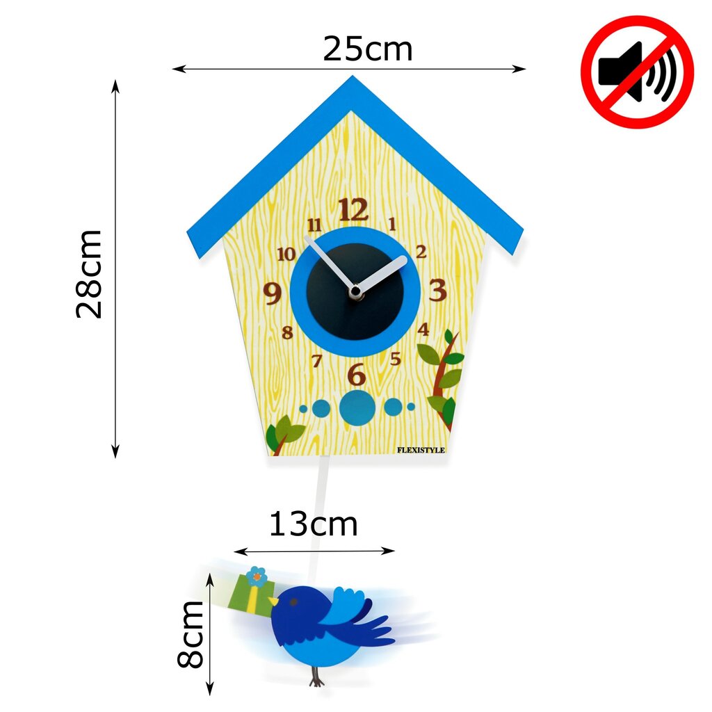Sienas pulkstenis ar svārstu Putniņš cena un informācija | Pulksteņi | 220.lv