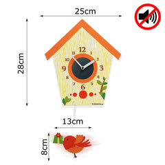 Настенные часы с маятником Птичка цена и информация | Часы | 220.lv