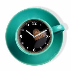 Sienas pulkstenis ar Kafijas krūzes druku cena un informācija | Pulksteņi | 220.lv