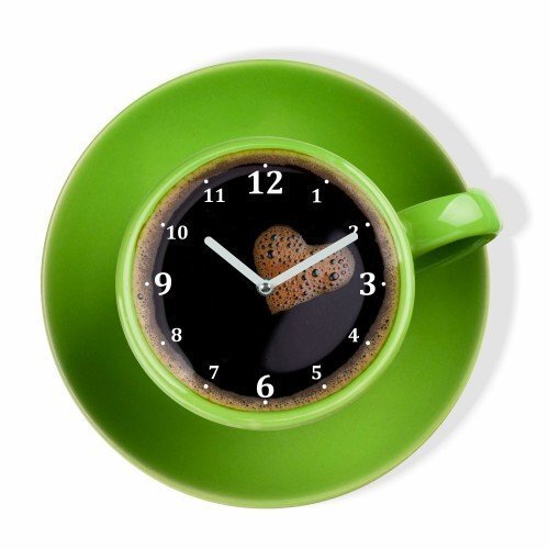 Sienas pulkstenis ar Kafijas krūzes druku цена и информация | Pulksteņi | 220.lv