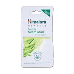 Attīroša sejas maska normālai un taukainai ādai Himalaya Herbals Purifying Neem Mask, 2 x 7.5 ml cena un informācija | Sejas maskas, acu maskas | 220.lv