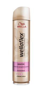 Matu laka jutīgai ādai Wellaflex Sensitive Strong Hold sievietēm 250 ml cena un informācija | Matu veidošanas līdzekļi | 220.lv