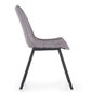 4 krēslu komplekts K279, pelēks/melns cena un informācija | Virtuves un ēdamistabas krēsli | 220.lv