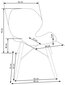 2-u krēslu komplekts Halmar K281, balts/brūns cena un informācija | Virtuves un ēdamistabas krēsli | 220.lv