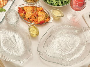 Полуглубокая тарелка Pasabahce Рыба, 26x21 см цена и информация | Посуда, тарелки, обеденные сервизы | 220.lv