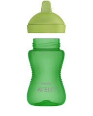 Neslīdoša pudelīte ar cieto snīpi  Philips Avent My Grippy, 18 mēn., 300 ml, zaļa цена и информация | Бутылочки и аксессуары | 220.lv