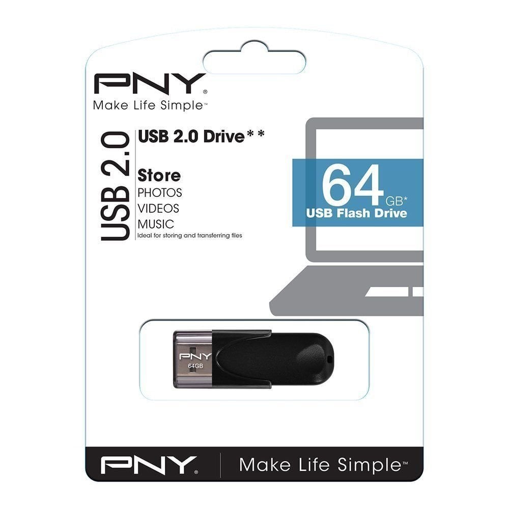 USB Zibatmiņa PNY FD64GATT4-EF  64 GB Melns cena un informācija | USB Atmiņas kartes | 220.lv