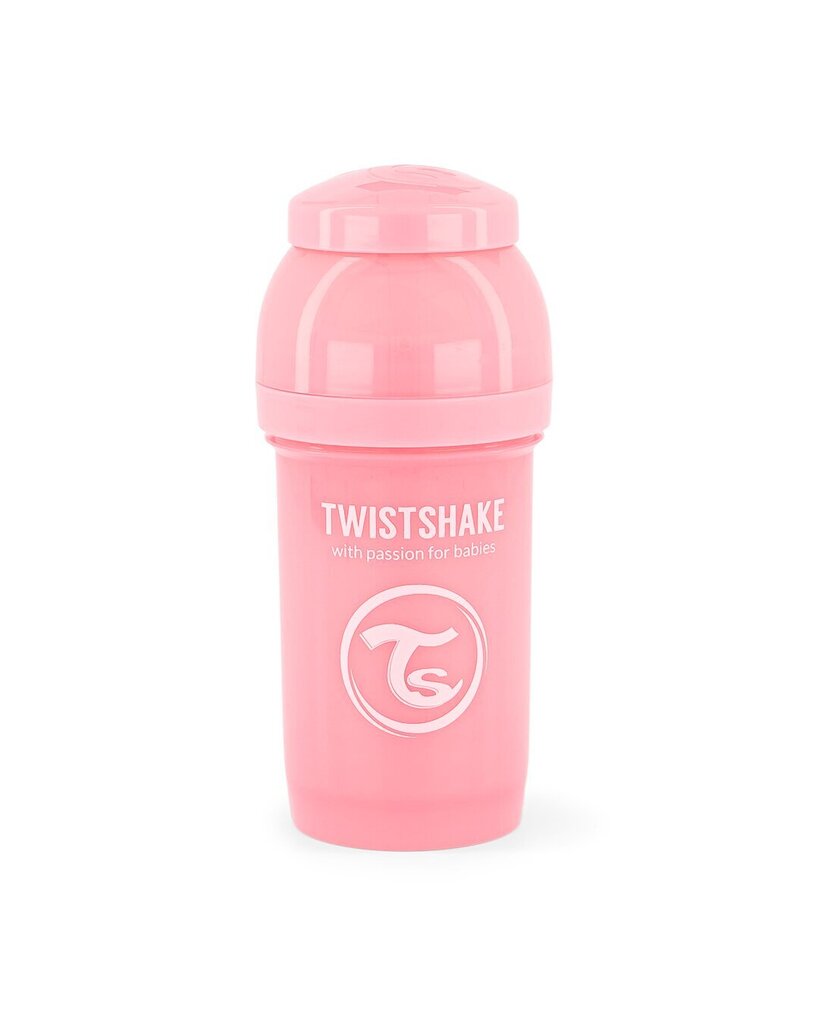 Pudele Twistshake Anti-Colic 180ml Pastel Pink cena un informācija | Bērnu pudelītes un to aksesuāri | 220.lv