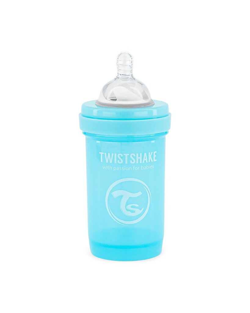 Pudele Twistshake Anti-Colic, 180 ml, pastel blue cena un informācija | Bērnu pudelītes un to aksesuāri | 220.lv