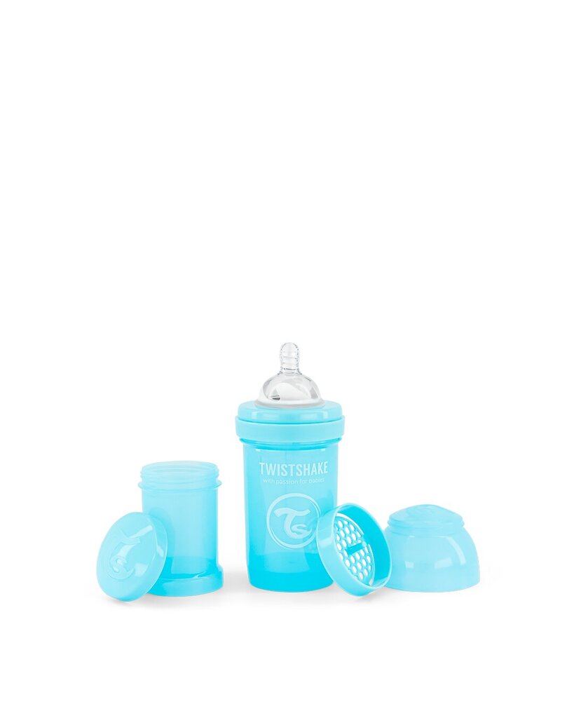 Pudele Twistshake Anti-Colic, 180 ml, pastel blue cena un informācija | Bērnu pudelītes un to aksesuāri | 220.lv