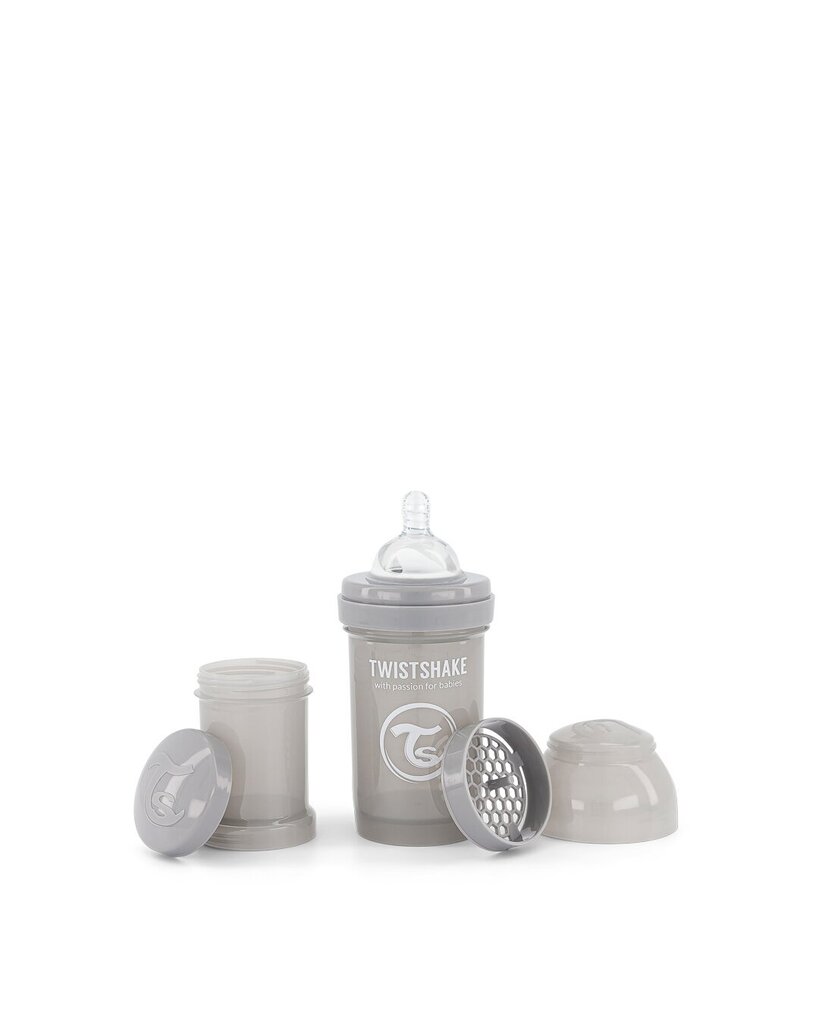 Бутылка Twistshake Anti-Colic, 180 мл, pastel grey цена | 220.lv