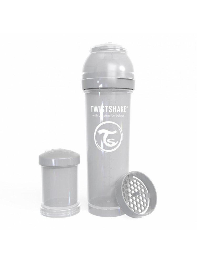 Pudele Twistshake Anti-Colic, 330 ml, pelēka cena un informācija | Bērnu pudelītes un to aksesuāri | 220.lv
