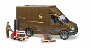 Bruder MB Sprinter UPS + дополнительный погрузчик и рабочий цена и информация | Конструктор автомобилей игрушки для мальчиков | 220.lv