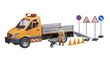 BRUDER kravas auto, stādnieks + aksesuāri, 02537 цена и информация | Rotaļlietas zēniem | 220.lv