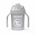 Neizlejama pudele ar rokturiem Twistshake Mini Cup, 230 ml, 4 mēn., pelēka