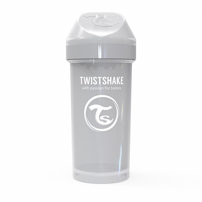 Pudele Twistshake Kid Cup, 360 ml, 12 mēn., pelēka цена и информация | Bērnu pudelītes un to aksesuāri | 220.lv
