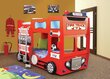 Divstāvu gulta ar matraci Fire Truck Double, sarkana цена и информация | Bērnu gultas | 220.lv