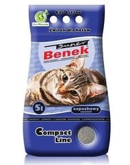 Песок для кошачьих туалетов Super Benek COMPACT, с ароматом, 5л цена и информация | Наполнители для туалета | 220.lv