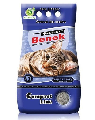 Super Benek Compact aromatizēti pakaiši, 5 l цена и информация | Smiltis un pakaiši | 220.lv