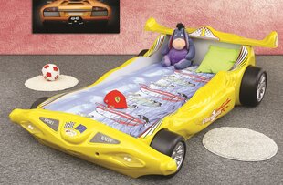 Gulta ar matraci Formula 1, dzeltena cena un informācija | Bērnu gultas | 220.lv