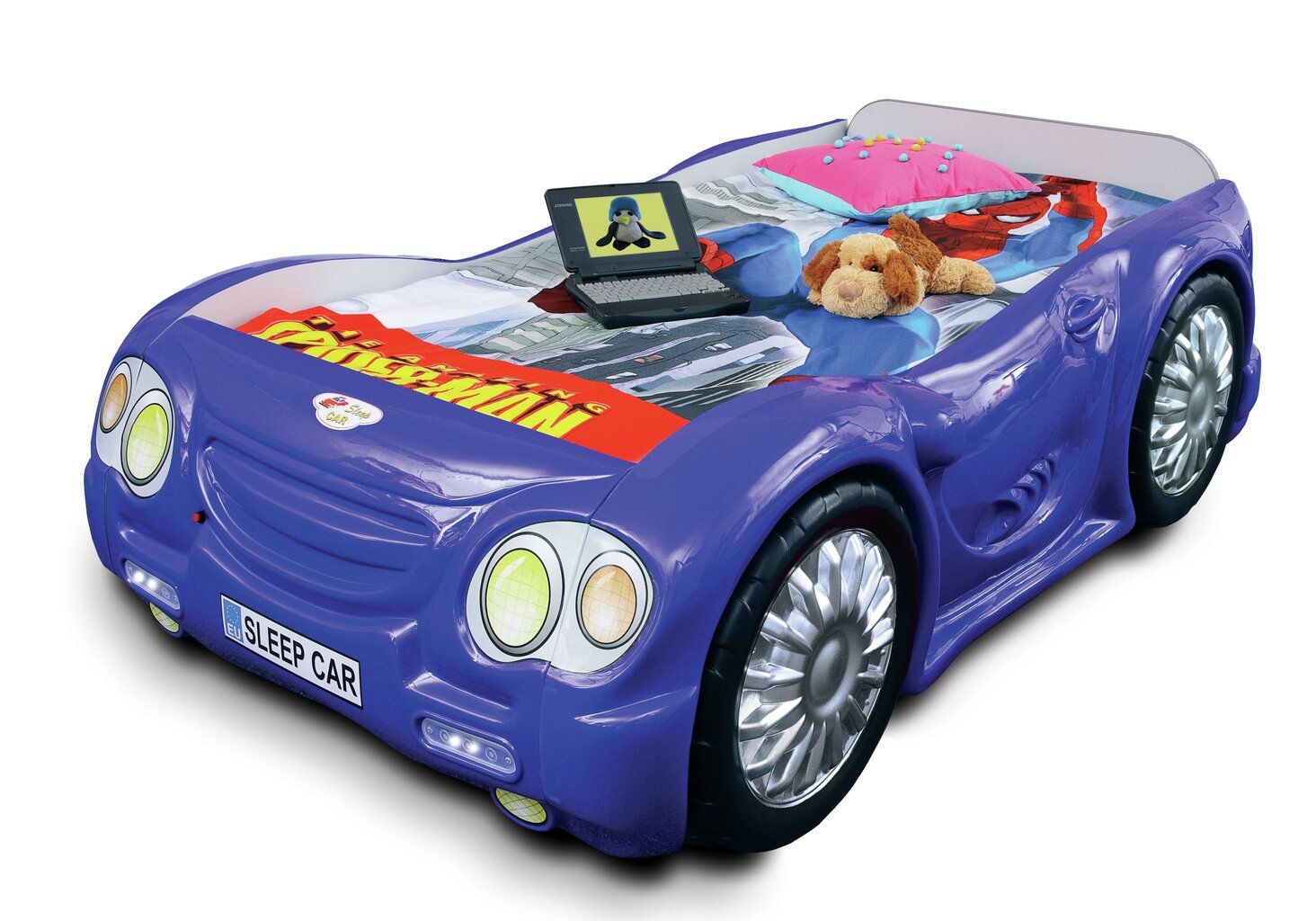 Gulta ar matraci Sleep Car, zila цена и информация | Bērnu gultas | 220.lv