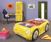 Gulta ar matraci Sleep Car, dzeltena цена и информация | Bērnu gultas | 220.lv
