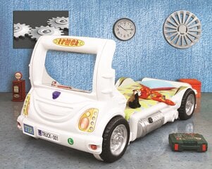 Gulta ar matraci Truck, balta цена и информация | Детские кровати | 220.lv