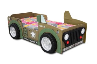 Кровать с матрасом Jepp, зеленый/коричневый цена и информация | Детские кровати | 220.lv