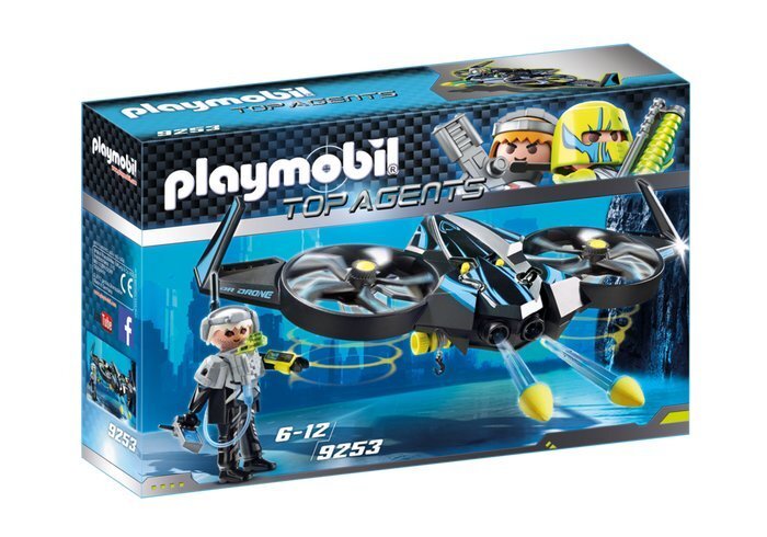 9253 PLAYMOBIL® Top Agents, Mega drons cena un informācija | Konstruktori | 220.lv