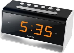 Радио - будильник Sencor SDC 4400W (35048704), черный/белый цена и информация | Радиоприемники и будильники | 220.lv