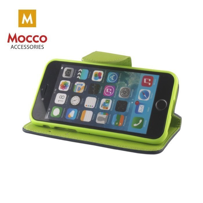 Mocco Fancy Book Case Grāmatveida Maks Telefonam LG K10 / K11 (2018) Zils - Zaļš цена и информация | Telefonu vāciņi, maciņi | 220.lv