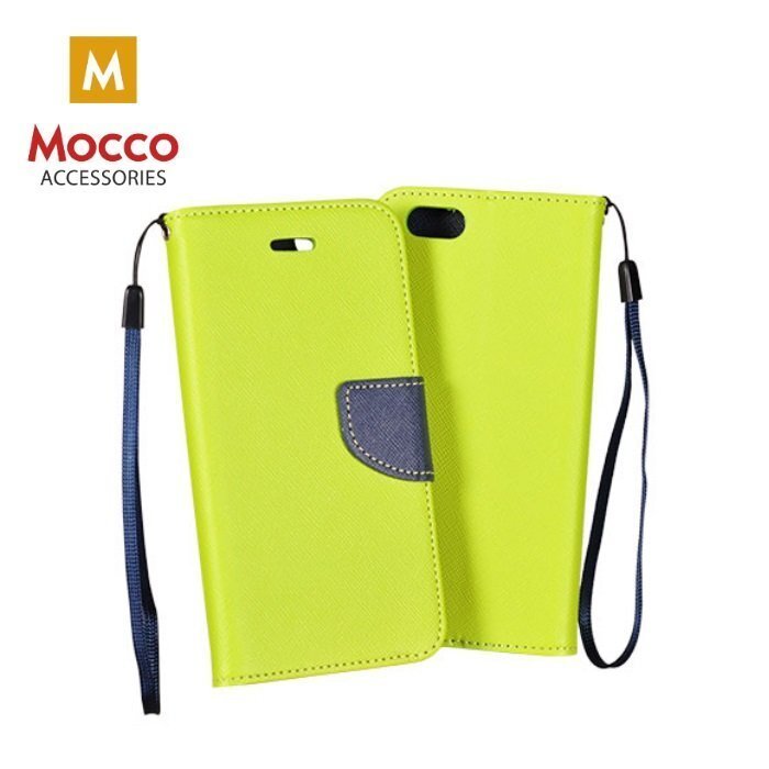 Mocco Fancy Book Case Grāmatveida Maks Telefonam LG K10 / K11 (2018) Zaļš - Zils cena un informācija | Telefonu vāciņi, maciņi | 220.lv