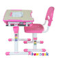 Regulējamais bērnu galds un krēsls FunDesk Bambino, rozā cena un informācija | Datorgaldi, rakstāmgaldi, biroja galdi | 220.lv