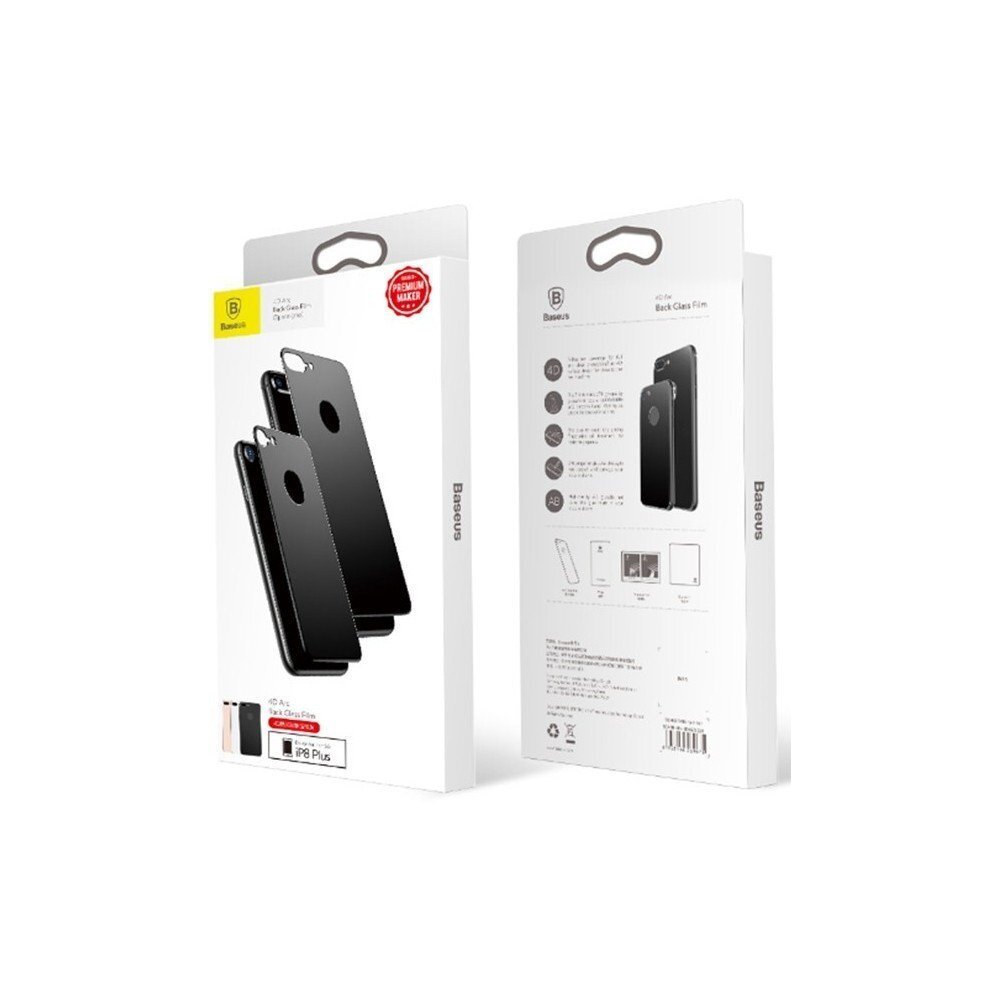 Aizsargstikls Baseus 4D Arc Apple iPhone 8, melns cena un informācija | Ekrāna aizsargstikli | 220.lv