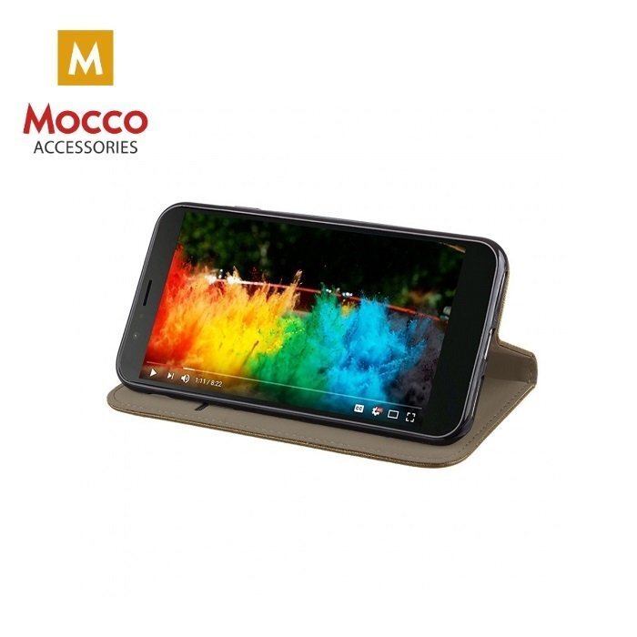 Mocco Smart Magnet Book Case Grāmatveida Maks Telefonam LG K10 / K11 (2018) Tumši Zeltains cena un informācija | Telefonu vāciņi, maciņi | 220.lv