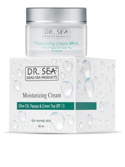 Mitrinošs sejas krēms normālai ādai Dr. Sea Moisturizing SPF15 50 ml cena un informācija | Sejas krēmi | 220.lv