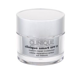 Mitrinošs, atjaunojošs krēms jauktai un taukainai ādai SPF 15 Clinique Smart (Custom-Repair Moisturizer Combination Oily) cena un informācija | Sejas krēmi | 220.lv