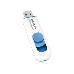 Карта памяти USB A-DATA C008 32GB, белая/синяя kaina ir informacija | USB накопители | 220.lv