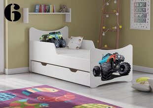 Кровать с матрасом и ящиком SMB Big 6, 180x90 см цена и информация | Детские кровати | 220.lv
