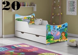 Кровать с матрасом и ящиком SMB Big 20, 180x90 см цена и информация | Детские кровати | 220.lv