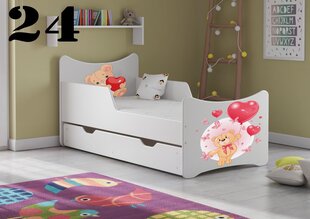 Кровать с матрасом и ящиком SMB Big 24, 180x90 см цена и информация | Детские кровати | 220.lv