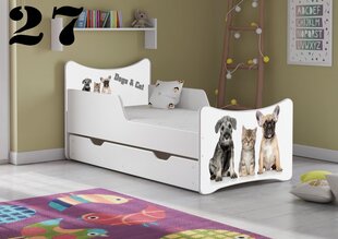 Кровать с матрасом и ящиком SMB Big 27, 180x90 см цена и информация | Детские кровати | 220.lv
