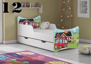 Кровать с матрасом и ящиком SMB Medium 12, 160x80 см цена и информация | Детские кровати | 220.lv