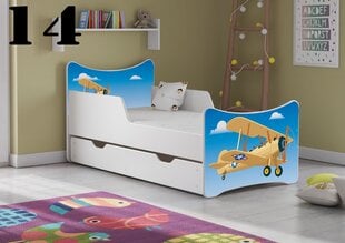 Кровать с матрасом и ящиком SMB Medium 14, 160x80 см цена и информация | Детские кровати | 220.lv